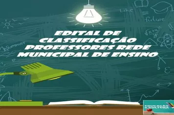Edital de Escolha de Turmas Professores da Rede Municipal