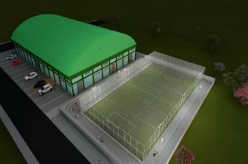 QUADRA ESPORTIVA COM GRAMA SINTÉTICA