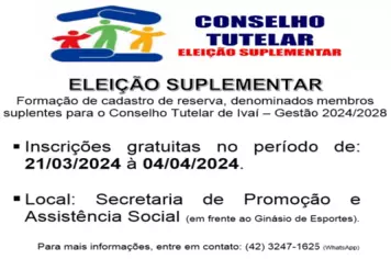 INSCRIÇÕES ABERTAS - CONSELHEIRO TUTELAR