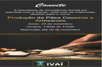 Curso Produção de Pães Caseiros e Artesanais