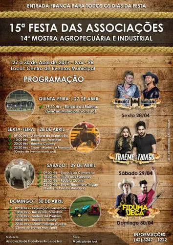 15ª Festa da Associações | 14ª Mostra Agropecuária e Industrial